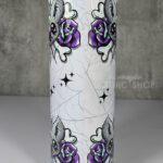 rosita bat purple rose cobwebs gothic 20oz straight tumbler
