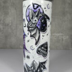 hang in there purple bats & planchettes gothic 20oz straight tumbler