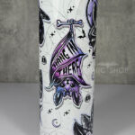 hang in there purple bats & planchettes gothic 20oz straight tumbler