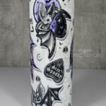 hang in there purple bats & planchettes gothic 20oz straight tumbler