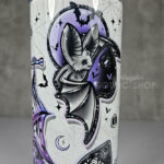 hang in there purple bats & planchettes gothic 20oz straight tumbler