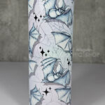 watercolour bats on cobwebs gothic 20oz straight tumbler