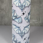 watercolour bats on cobwebs gothic 20oz straight tumbler