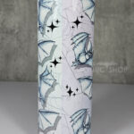 watercolour bats on cobwebs gothic 20oz straight tumbler
