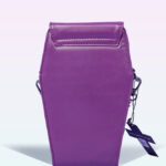 metal cross small purple gothic crossbody coffin bag by gothx