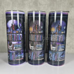 dark romance oddities library bookcase burgundy gothic 20oz straight tumbler