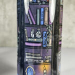 dark romance oddities library bookcase burgundy gothic 20oz straight tumbler