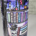 dark romance oddities library bookcase purple galaxy gothic 20oz straight tumbler