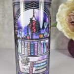 dark romance oddities library bookcase purple galaxy gothic 20oz straight tumbler
