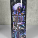 dark romance oddities library bookcase purple galaxy gothic 20oz straight tumbler