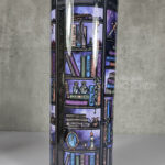 dark romance oddities library bookcase purple galaxy gothic 20oz straight tumbler