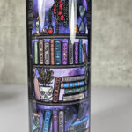 dark romance oddities library bookcase purple galaxy gothic 20oz straight tumbler