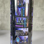 dark romance oddities library bookcase purple galaxy gothic 20oz straight tumbler