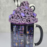 dark romance oddities library bookcase ombre gothic ceramic mug