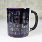 dark romance oddities library bookcase ombre gothic ceramic mug