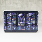 dark romance oddities library bookcase purple galaxy gothic rectangular tin