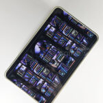 dark romance oddities library bookcase purple galaxy gothic rectangular tin