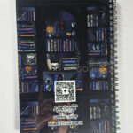 dark romance oddities library bookcase ombre blue purple a5 notebook journal