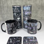 witchy curios rustic grey bookshelves gothic 20oz straight tumbler