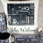 witchy curios rustic grey bookshelves gothic 20oz straight tumbler