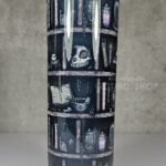 witchy curios rustic grey bookshelves gothic 20oz straight tumbler