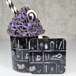 witchy curios rustic grey bookshelves ceramic mug