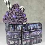 witchy curios rustic grungy grey bookshelves ceramic mug (copy)