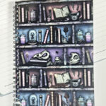witchy curios rustic grungy colours bookshelves a5 notebook journal