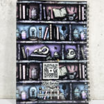 witchy curios rustic grungy colours bookshelves a5 notebook journal