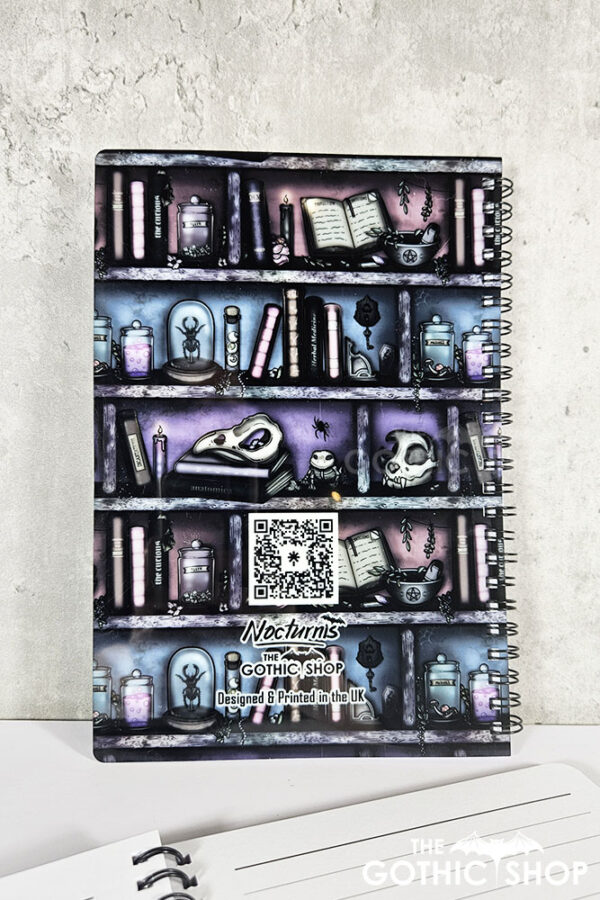 witchy curios rustic grungy colours bookshelves a5 notebook journal