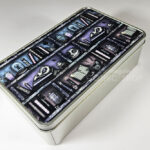 witchy curios rustic grungy colour bookshelves gothic rectangular tin