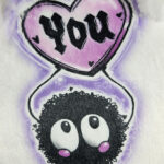 soot sprite heart love you hot water bottle with plush cover
