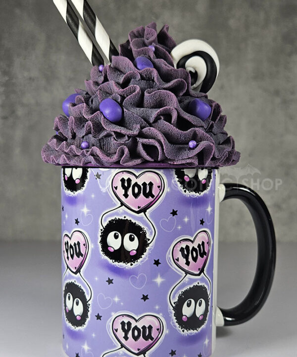 soot sprite heart love you ceramic mug