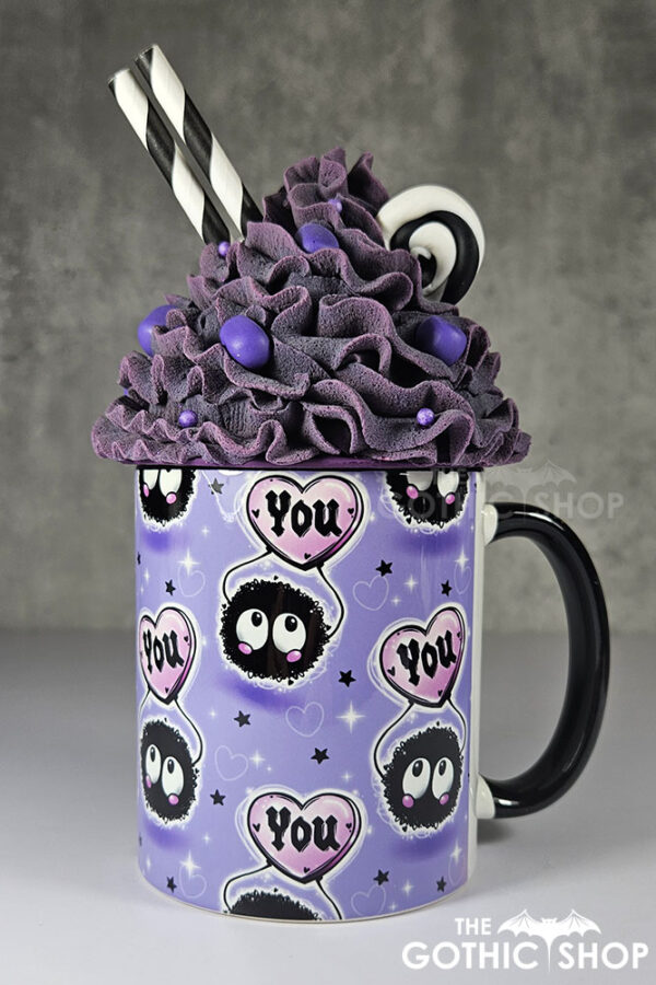 soot sprite heart love you ceramic mug