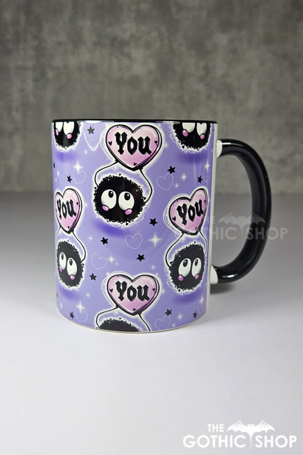soot sprite heart love you ceramic mug