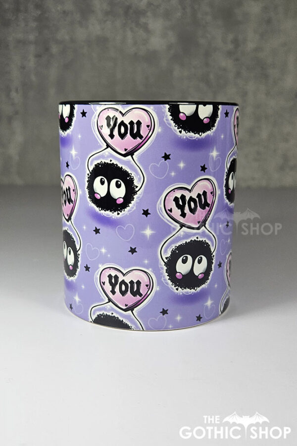 soot sprite heart love you ceramic mug