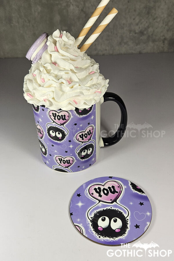 soot sprite heart love you ceramic mug