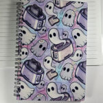 toastie ghosties pastel spooky a5 notebook journal
