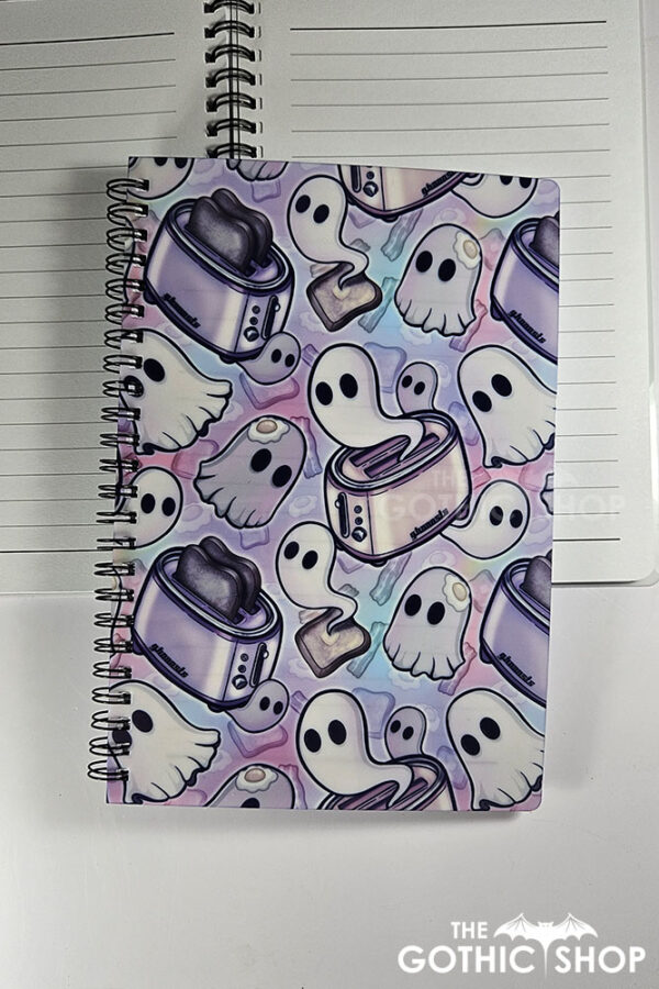 toastie ghosties pastel spooky a5 notebook journal