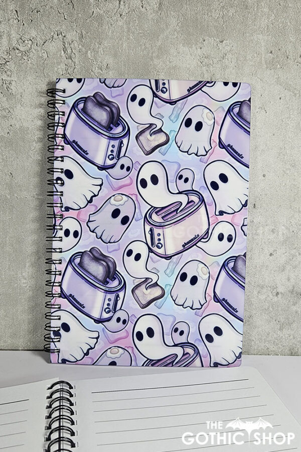 toastie ghosties pastel spooky a5 notebook journal