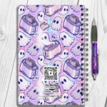 toastie ghosties pastel spooky a5 notebook journal