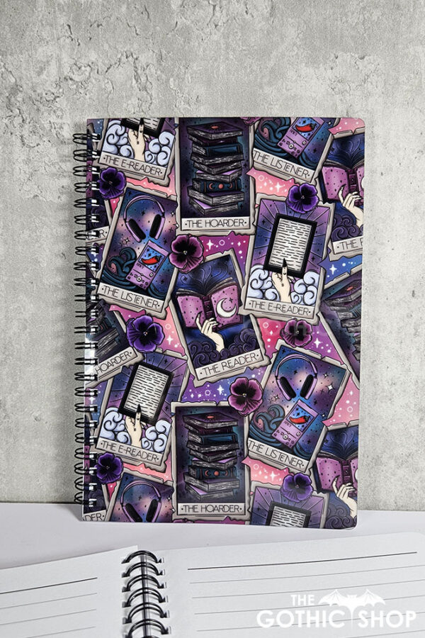 tarot cards reader hoarder ombre witchy a5 notebook journal