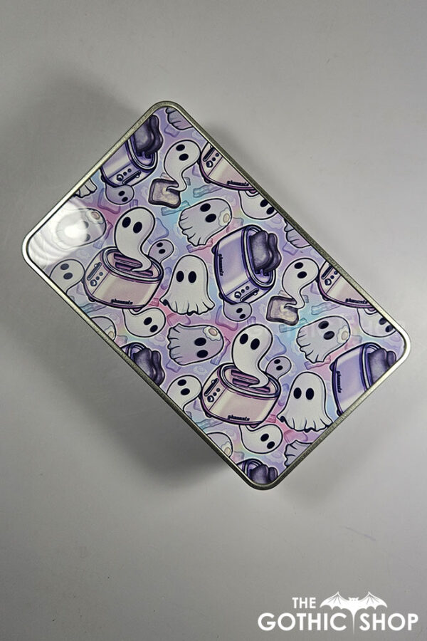 toastie ghosties pastel spooky rectangular tin