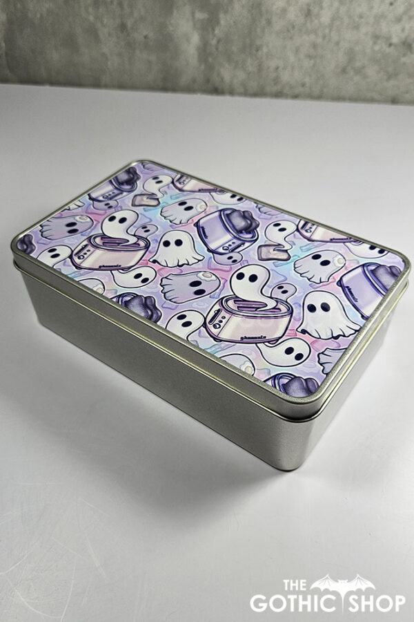 toastie ghosties pastel spooky rectangular tin