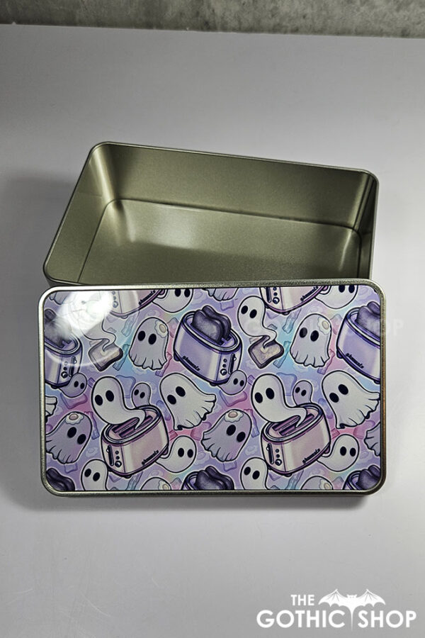 toastie ghosties pastel spooky rectangular tin