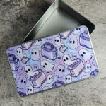toastie ghosties pastel spooky rectangular tin