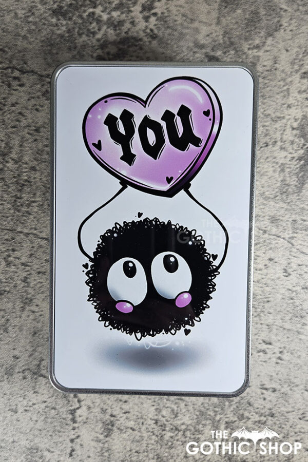 soot sprite heart love you rectangular tin