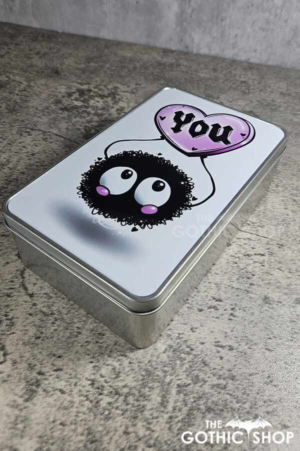 soot sprite heart love you rectangular tin