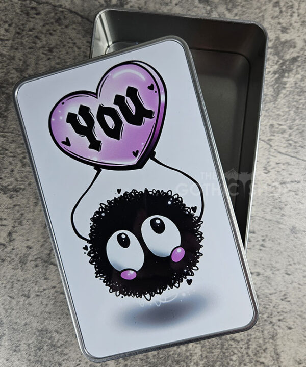 soot sprite heart love you rectangular tin