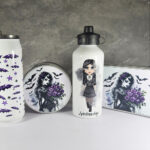 belladonna goth lady purple roses keepsake round tin